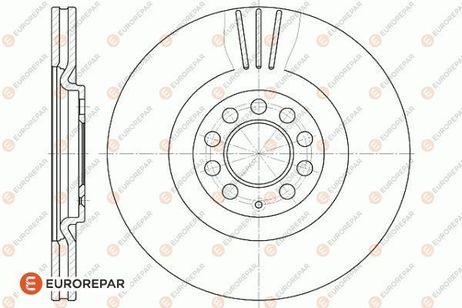 EUROREPAR 1618887180 Диск тормозной | перед |