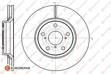 EUROREPAR 1622812580 Brake Disc | перед |