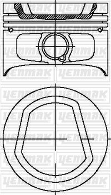 YENMAK 31-04321-000 Поршень ДВС с кольцами
