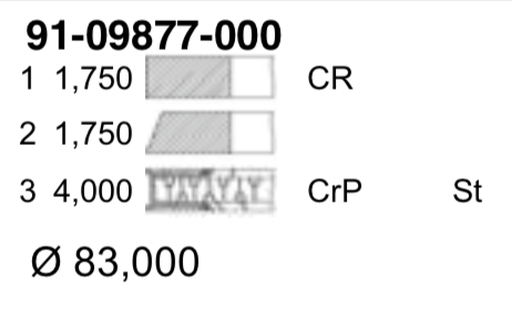 фото YENMAK 91-09877-000 Ring Kit YENMAK 91-09877-000 Ring Kit