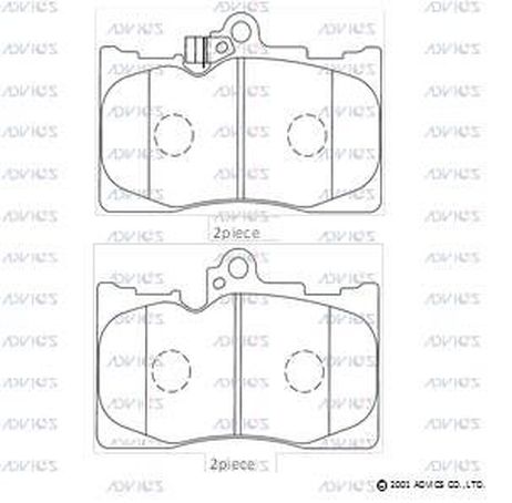 ADVICS A1N166 Дисковые тормозные колодки