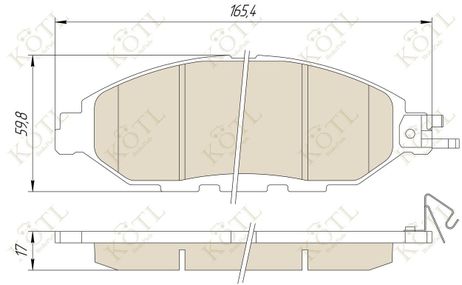 фото KoTL 32KT К-т торм. колодок Fr NI JX, qx60 / murano KoTL 32KT К-т торм. колодок Fr NI JX, qx60 / murano