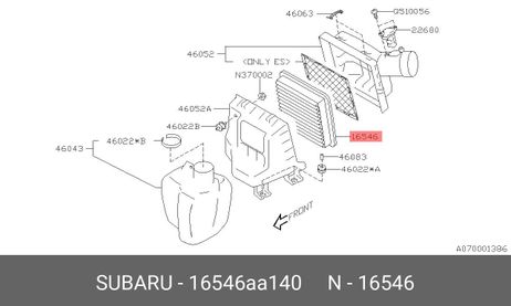 фото Subaru 16546AA140 Фильтр воздушный Subaru 16546AA140 Фильтр воздушный
