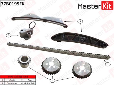 фото Master KiT 77B0195FK Комплект цепи ГРМ Master KiT 77B0195FK Комплект цепи ГРМ