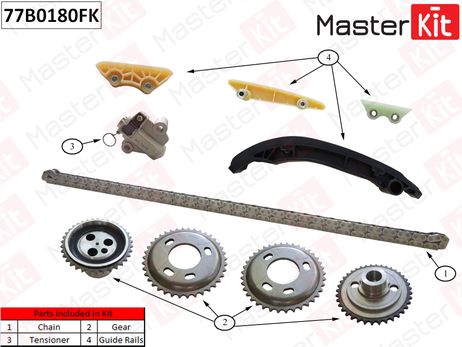 фото Master KiT 77B0180FK Комплект цепи ГРМ Master KiT 77B0180FK Комплект цепи ГРМ