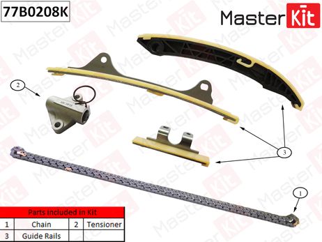 фото Master KiT 77B0208K Комплект цепи ГРМ Master KiT 77B0208K Комплект цепи ГРМ