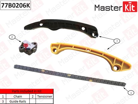 фото Master KiT 77B0206K Комплект цепи ГРМ Master KiT 77B0206K Комплект цепи ГРМ