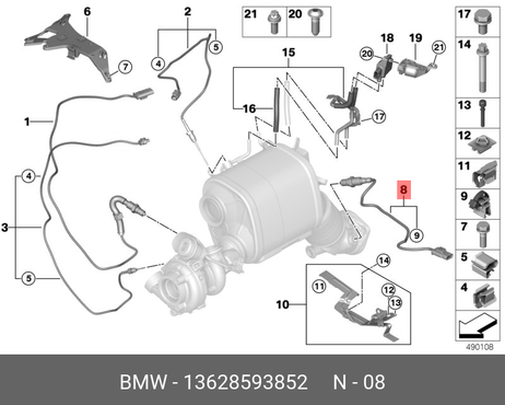 фото BMW 13 62 8 593 852 Датчик кислородный BMW 13 62 8 593 852 Датчик кислородный