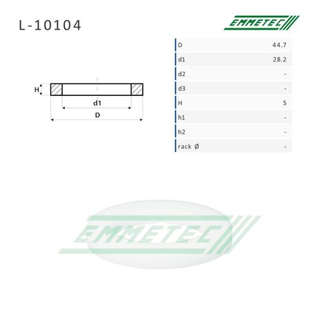 Emmetec L-10104 Втулка уплотнительная на вал диаметром 28.2мм opel Movano a 1998-2010