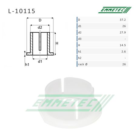 Emmetec L-10115 Втулка уплотнительная на вал диаметром 26мм Alfa Romeo 159 2005-