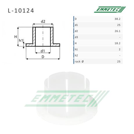 Emmetec L-10124 Втулка уплотнительная на вал диаметром 25мм (trw) Opel Astra
