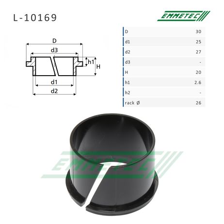 Emmetec L-10169 Втулка уплотнительная на вал диаметром 25мм Nissan Almera N16 / Primera P12