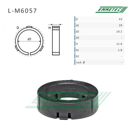 Emmetec L-M6057 Втулка рулевой рейки Mercedes a w169 2004-, Mercedes b w245 2005-2011