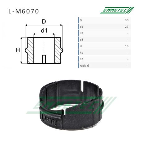 Emmetec L-M6070 Втулка рулевой рейки Mercedes a w169 2004-, Mercedes b w245 2005-2011