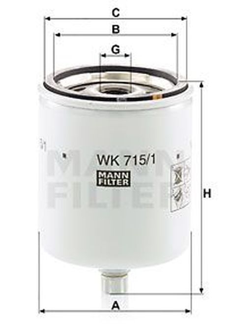 Mann WK 715/1 X Фильтр топливный