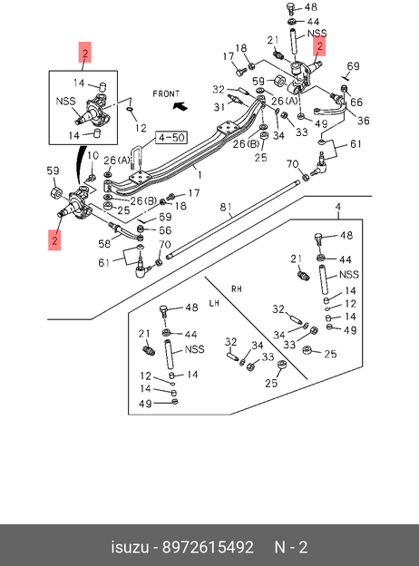 фото Isuzu 8972615492 Наконечник рулевой тяги Isuzu 8972615492 Наконечник рулевой тяги