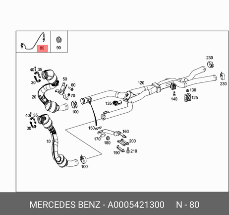 фото Mercedes A 000 542 13 00 Датчик кислородный Mercedes A 000 542 13 00 Датчик кислородный