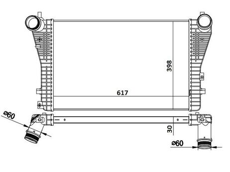 фото SAT st1k0145803ae Радиатор интеркулера VW PAS b6b7 05-tiguan 07- SAT st1k0145803ae Радиатор интеркулера VW PAS b6b7 05-tiguan 07-