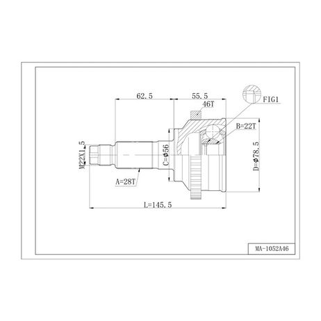фото DOUBLE FORCE DFCV404 Шрус привода , с ABS DOUBLE FORCE DFCV404 Шрус привода , с ABS