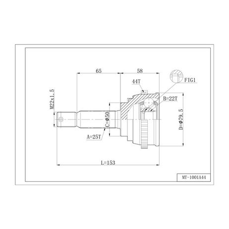 фото DOUBLE FORCE DFCV601 Шрус привода , с ABS DOUBLE FORCE DFCV601 Шрус привода , с ABS