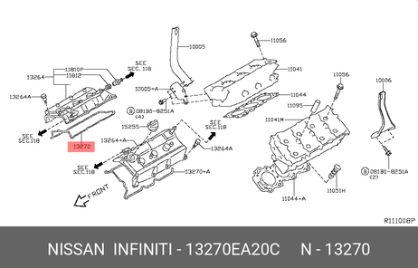 фото Nissan 13270-EA20C прокладка Nissan 13270-EA20C прокладка