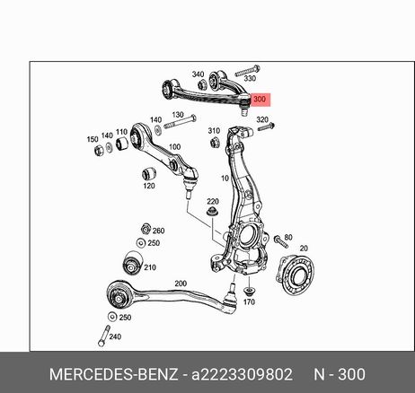 фото Mercedes A2223309802 Рычаг подвески Mercedes A2223309802 Рычаг подвески