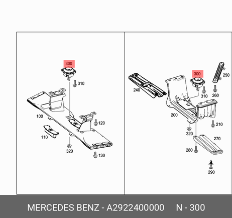 фото Mercedes A2922400000 Опора акпп Mercedes A2922400000 Опора акпп