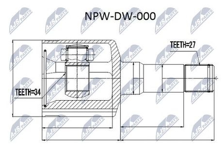 NTY NPW-DW-000 NTY шрус наружный | перед лев |