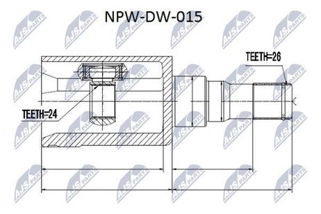 NTY NPW-DW-015 NTY шрус наружный