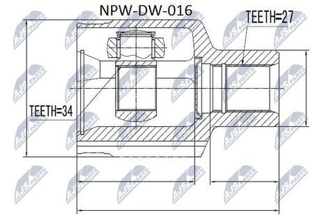 NTY NPW-DW-016 NTY шрус наружный