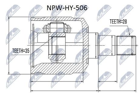 NTY NPW-HY-506 NTY шрус наружный | перед лев |