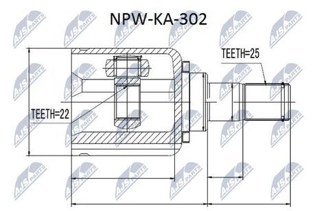 NTY NPW-KA-302 NTY шрус наружный | перед лев |