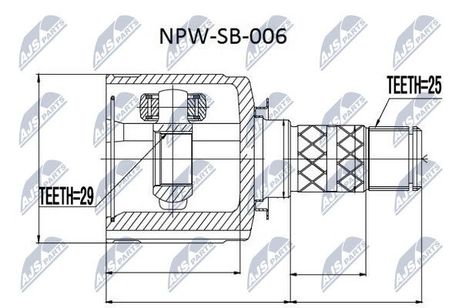 NTY NPW-SB-006 NTY шрус наружный | перед лев |