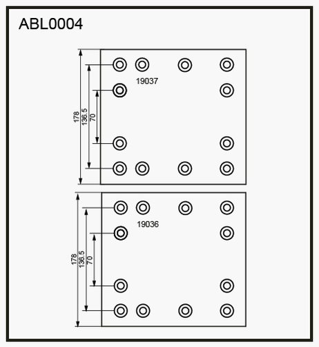 фото Allied Nippon ABL0004 Накладки тормозные,комплект STD / WVA (19036/19037) HCV Allied Nippon ABL0004 Накладки тормозные,комплект STD / WVA (19036/19037) HCV