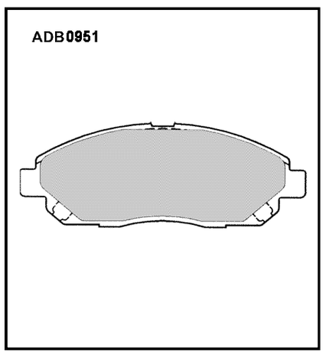 фото Allied Nippon ADB0951 Тормозные колодки дисковые Allied Nippon ADB0951 Тормозные колодки дисковые