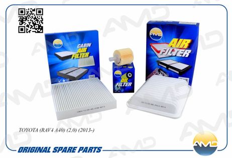 фото AMD AMD.SETF156 Комплект фильтров (масл.04152YZZA6 + возд.178010D060 + салон.87139YZZ16) AMD AMD.SETF156 Комплект фильтров (масл.04152YZZA6 + возд.178010D060 + салон.87139YZZ16)