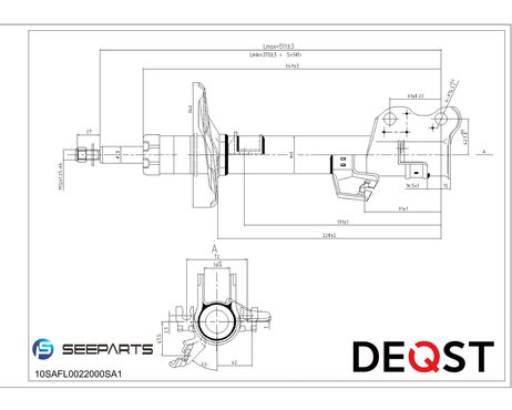 фото Deqst 10SAFL0022000 Амортизатор передн левый Nissan Tiida (c11x) 07- Deqst 10SAFL0022000 Амортизатор передн левый Nissan Tiida (c11x) 07-