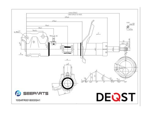 фото Deqst 10SAFR0018000 Амортизатор передний правый mitsubishi outlander xl/citroen c-crosser/peugeot 4007 07- Deqst 10SAFR0018000 Амортизатор передний правый mitsubishi outlander xl/citroen c-crosser/peugeot 4007 07-
