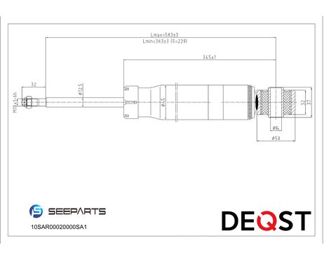 фото Deqst 10SAR00020000 Амортизатор подвески газовый задний A3 (8p) 03- golf v 03-08 octavia (1z) 03-13 Deqst 10SAR00020000 Амортизатор подвески газовый задний A3 (8p) 03- golf v 03-08 octavia (1z) 03-13