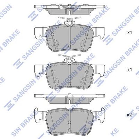 Sangsin SP4171 Колодки тормозные дисковые | перед |