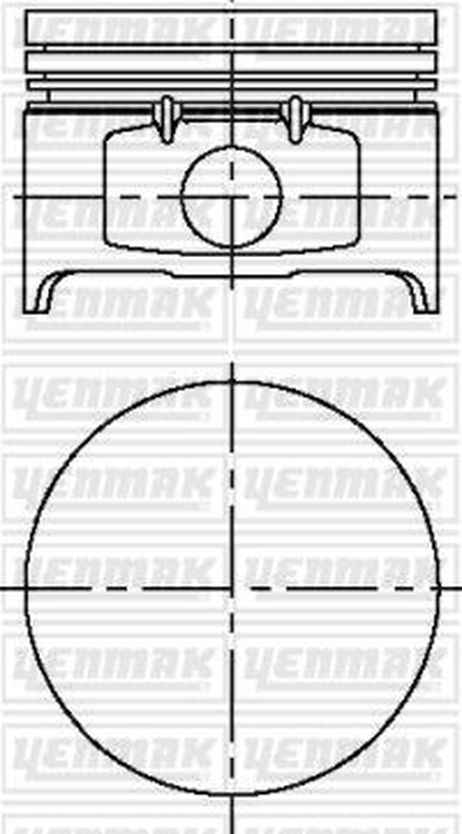 YENMAK 3104169000 Поршень ДВС с кольцами Dacia Logan. Renault Clio Symbol 1.4i 8V K7J =79.5 1.5x1.5x2.5 std 98>