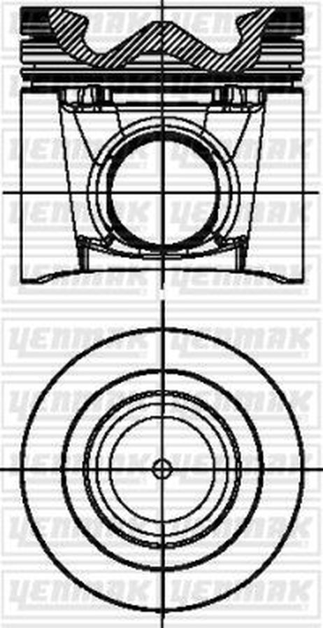 YENMAK 3104836000 Поршень ДВС с кольцами fiat. iveco. renault 3.0HDi f1ce =95.8 2.5x2x2.5 std 06>