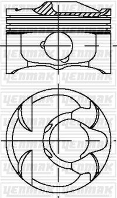 YENMAK 3904234000 Поршень ДВС с кольцами opel insignia 2.0t 16V a20nht/a20nft =86 1.2x1.5x2 std 07>