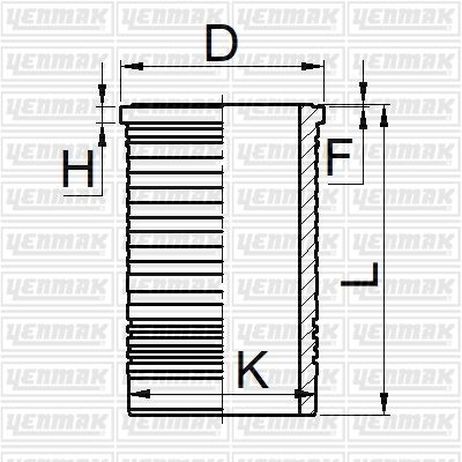 YENMAK 5105203000 Гильза цилиндра alfa romeo =92mm HR 492 HTI - vm84a, VM 492 hr/hs