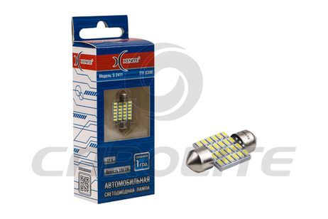 фото XENITE 1009547 Лампа светодиодная 12V C5W sv8.5-8 двухцокольная 2411 бокс (1шт.) XENITE 1009547 Лампа светодиодная 12V C5W sv8.5-8 двухцокольная 2411 бокс (1шт.)