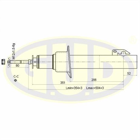 GUD GSA341603 Амортизатор перед газ | перед |