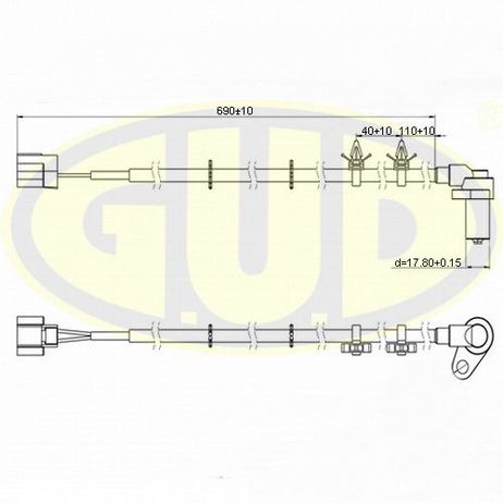 фото GUD GABS02603 Датчик ABS задн прав GUD GABS02603 Датчик ABS задн прав