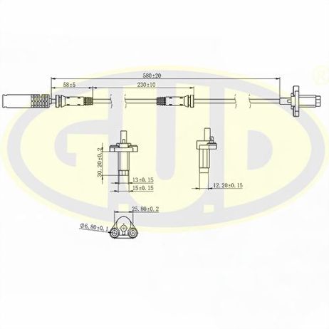 фото GUD GABS01203 Датчик ABS передн | перед лев | GUD GABS01203 Датчик ABS передн | перед лев |