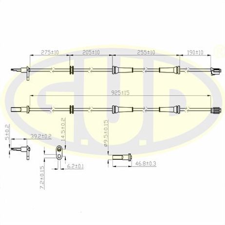 фото GUD GABS02428 Датчик ABS передн | перед | GUD GABS02428 Датчик ABS передн | перед |