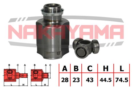 фото Nakayama NJ7151NY Шрус внутр. к-кт правый mazda 3 BK 01.11.2004- AT (28x43x23) Nakayama NJ7151NY Шрус внутр. к-кт правый mazda 3 BK 01.11.2004- AT (28x43x23)